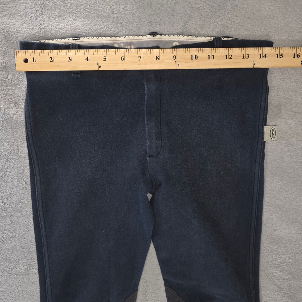 Devon Aire Womens Navy Blue Knee Patch Equestrian Breeches Riding Pants Large - Picture 8 of 16